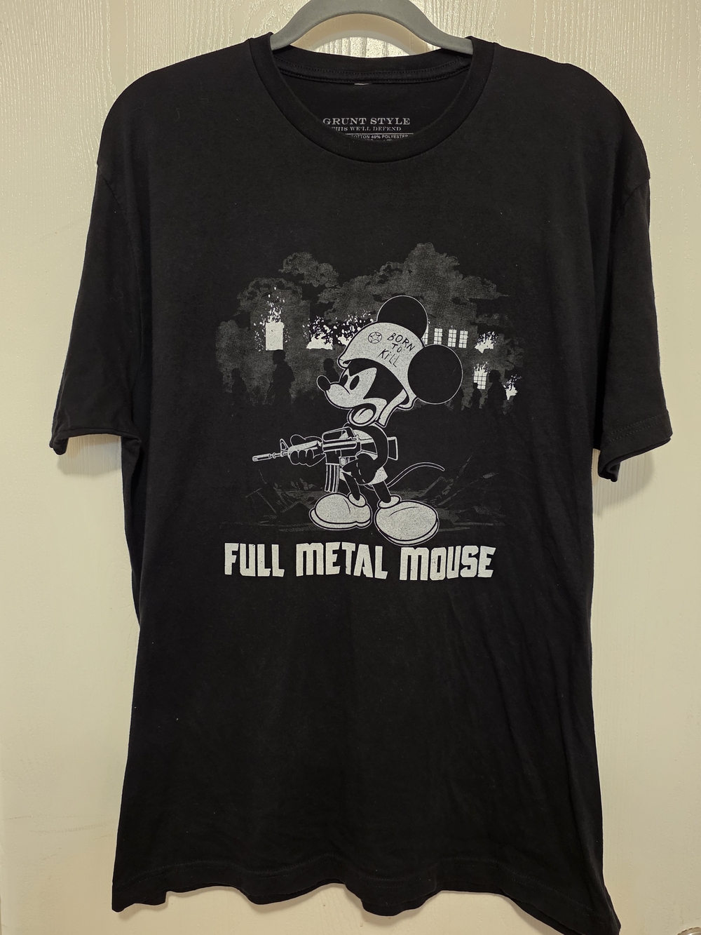 Grunt Style Full Metal Mouse Black Graphic Tee